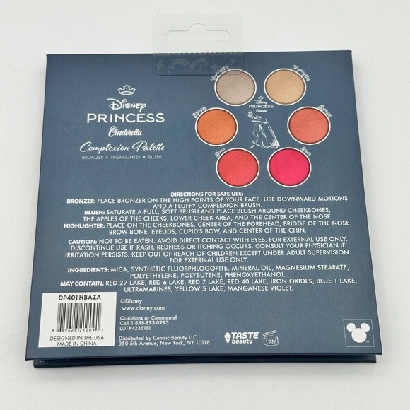 DISNEY Princess Cinderella Complexion Palette Bronzer Highlighter‎ Blush - Picture 5 of 7